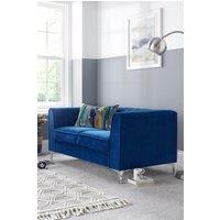 Time4sleep Milano Navy Velvet 2 Seater Sofa