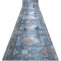 RugsX Anti-Slip Lotus Runner in Grey | Size: 120 cm x 140 cm