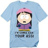 South Park Im Gonna Kick Your Ass T-Shirt, Light Blue | Size: 3XL