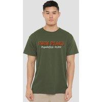 Twin Peaks Population T-Shirt, Military Green | Size: Large