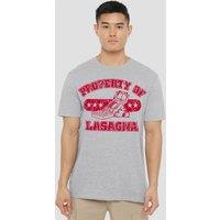Garfield Property Of Lasagna T-Shirt, Athletic Heather in Grey | Size: 3XL