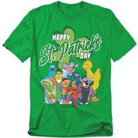Sesame Street St. Patrick'S Day Big Bird Elmo Cookie Monster T-Shirt, Kelly Green | Size: Medium