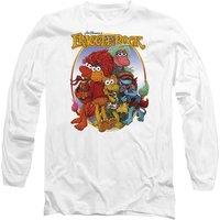 Jim Henson Fraggle Rock Group Hug Long Sleeve T-Shirt, White | Size: Small