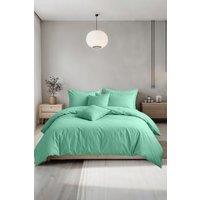 Snug City Plain Dyed Easy Care Polycotton Duvet Cover & Pillowcase/s Set Bed Linen in Mint | Size: Single
