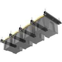 Gr8 Home Overhead 5 Pcs Storage Bin Rack Brackets in Black