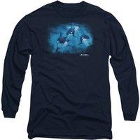 Other Wildlife Pod Of Orcas Long Sleeve T-Shirt, Navy | Size: Large