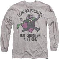 Sesame Street Problems Long Sleeve T-Shirt, Athletic Heather in Grey | Size: 2XL