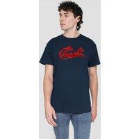 Chevrolet Script Distressed T-Shirt, Navy | Size: Small