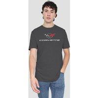 Other Chevrolet Corvette Modern Emblem T-Shirt, Charcoal in Grey | Size: 3XL