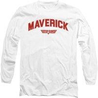 TOP GUN Maverick Varsity Long Sleeve T-Shirt, White | Size: Small