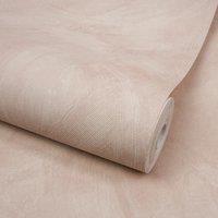 Grandeco Serra Rustic Limewash Chalk Paint Plaster Effect Textured Wallpaper in Pink | Size: 1 Pack