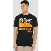 Garfield Not Lazy T-Shirt, Black | Size: XL