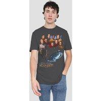 Star Trek Voyager Crew T-Shirt, Charcoal in Grey | Size: Small