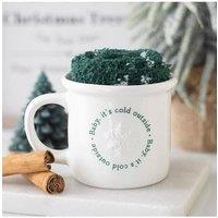 KDMD Baby It's Cold Outside Mug & Socks Set in White