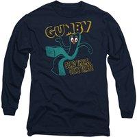 Gumby Bend There Long Sleeve T-Shirt, Navy | Size: Large