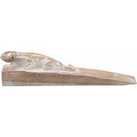 KDMD Hand carved Doorstop - Gecko in Brown