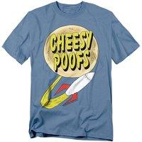 South Park Cheesy Poofs T-Shirt, Carolina Blue | Size: 3XL