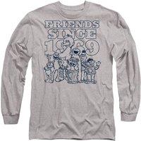 Sesame Street Friends Since Long Sleeve T-Shirt, Athletic Heather in Grey | Size: 2XL