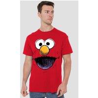 Sesame Street Elmo Retro Sketch Face T-Shirt, Red | Size: 3XL