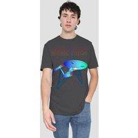 Star Trek Neon Trek T-Shirt, Charcoal in Grey | Size: Medium