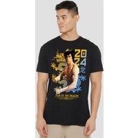 Bruce Lee Two Tone Year Of The Dragon T-Shirt, Black | Size: 4XL