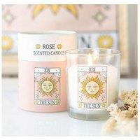 KDMD The Sun Vintage Tarot Rose Candle in White