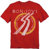 Bon Jovi Slippery When Wet World Tour T-Shirt, Red | Size: XL