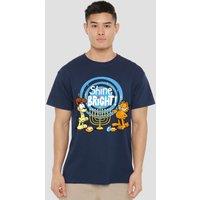 Garfield And Odie Shine Bright For Hanukkah T-Shirt, Navy | Size: Medium