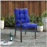 Garden Sanctuary 106cm W x 53cm D Waterproof Sunproof Thickened All-in-One Dining Chair Cushion, Navy Blue | Size: 106 cm W x 53 cm D