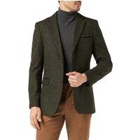 XPOSED Men's DANE Tweed Blazer - Stylish Slim Fit Jacket in Green | Size: 50