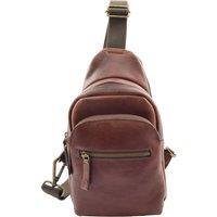 Kovrov Brown Real Leather Chest Bag Cross Body Small Travel Organiser Pouch