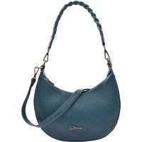 House of Leather Women's Womens Real Leather Hobo Bag Small Size Handbag Sarah Off-White in Teal | Size: Medium