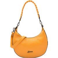 House of Leather Women's Womens Real Leather Hobo Bag Small Size Handbag Sarah Off-White in Yellow | Size: Medium