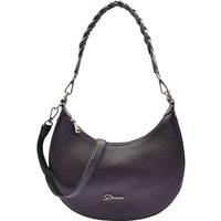 House of Leather Women's Womens Real Leather Hobo Bag Small Size Handbag Sarah Off-White in Black | Size: Medium