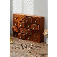 Retro Wooden Drawer Organizer Box