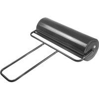 Costway 63L Metal Lawn Roller Garden Drum Roller Water/ Sand Filled w/ U-Shaped Handle in Black