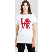Teenage Mutant Ninja Turtles Women's Valentine'S Day Love T-Shirt, White | Size: Large