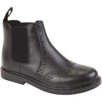 Roamers Men's Leather Ankle Boots in Black | Size: 5