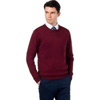 XPOSED Men's Lightweight Cotton Crew Neck Sweater - Versatile Wardrobe Essential in Maroon | Size: 2XL