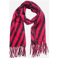 Sarta Women's Tiger Stripe Heavyweight Winter Scarf Animal Print Shawl in Fuchsia