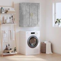Berkfield Home Wall Mounted Cabinet Concrete Grey 69.5x34x90 cm Engineered Wood