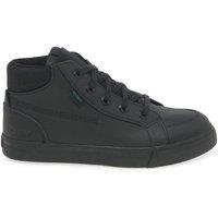 Kickers 'Tovni Double Tongue Hi' Senior School Shoes in Black | Size: 4