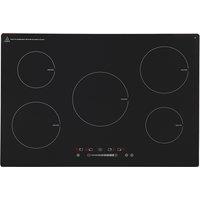 SIA INDH75BL 75cm Black Touch Control 5 Zone Induction Hob With Child lock