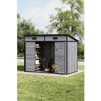 8x4FT Outdoor Plastic Garden Storage Shed