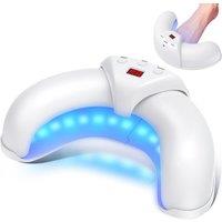 Obasyhig Curved Digital Display Nail Art Lamp with 3 Timing Modes & USB Power Supply in White
