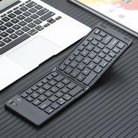 Obasyhig Portable Foldable Mini Bluetooth Universal Keyboard in Black