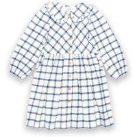 Kite Girl's Check Dolly Collar Dress in Cream | Size: 5 Years
