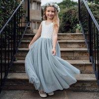 UK Flower Girl Boutique Girl's Bohemian Classic Sleeveless Dress - Pistachio in Light Green | Size: 6-12 m