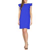 Cutie London Women's Ruffle Sleeve Shift Dress in Blue | Size: 10
