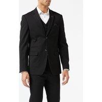 XPOSED Men's JROSS Formal Suit Jacket & Waistcoat Set - Stylish Classic Design in Black | Size: 42R